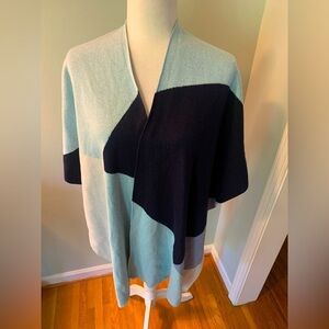 Chico’s Color Block Sweater Poncho, size S/M